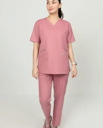 Lumiere- Pink Cotton Blended Scrubs